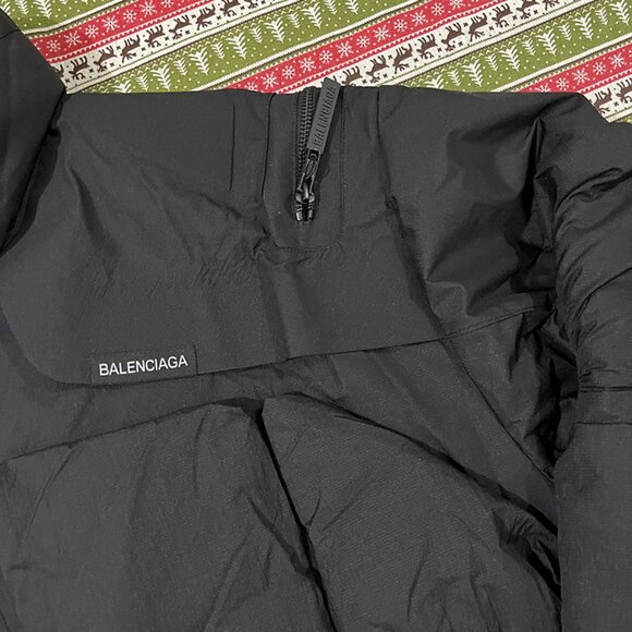 Balenciaga Oversized Padded Parka Black Down Jacket - Picture 14 of 16